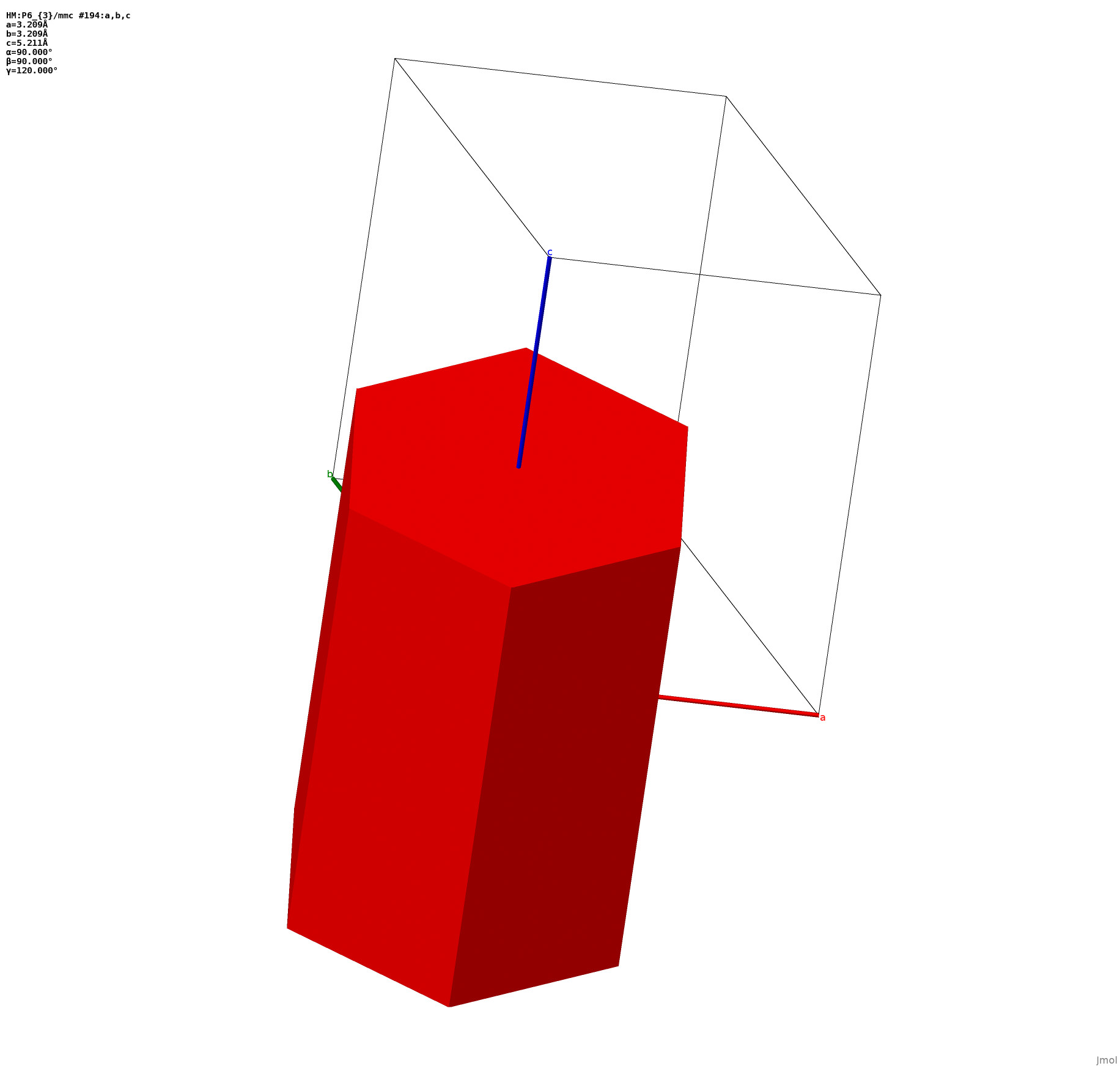 Wigner-Seitz cell for a
		trigonal/hexagonal system