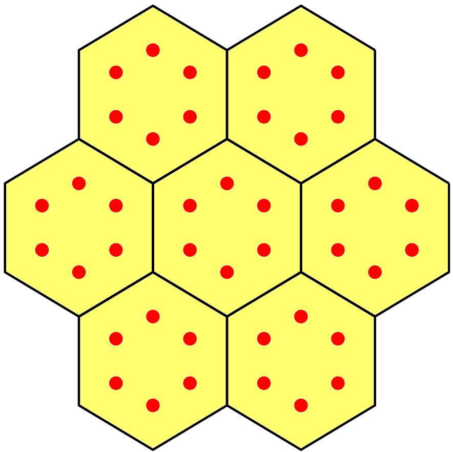 Decorated Hexagonal Wigner-Seitz
						cells
