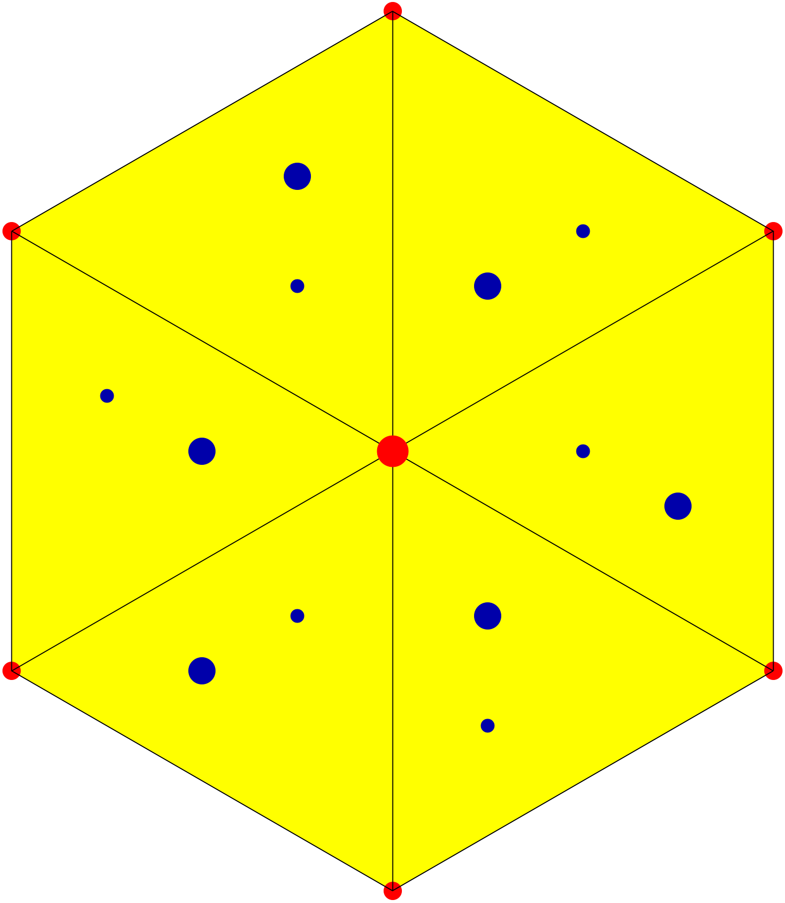 Cubic Cr3Si (A15) looking down [111] axis